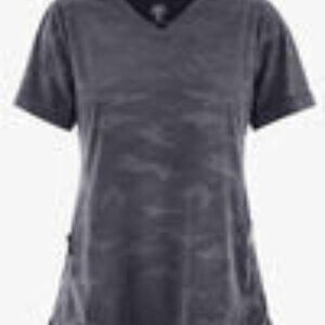 Healing Hands Purple Label Joy Camo Women's 2-Pocket STRETCH V-Neck Scrub Top